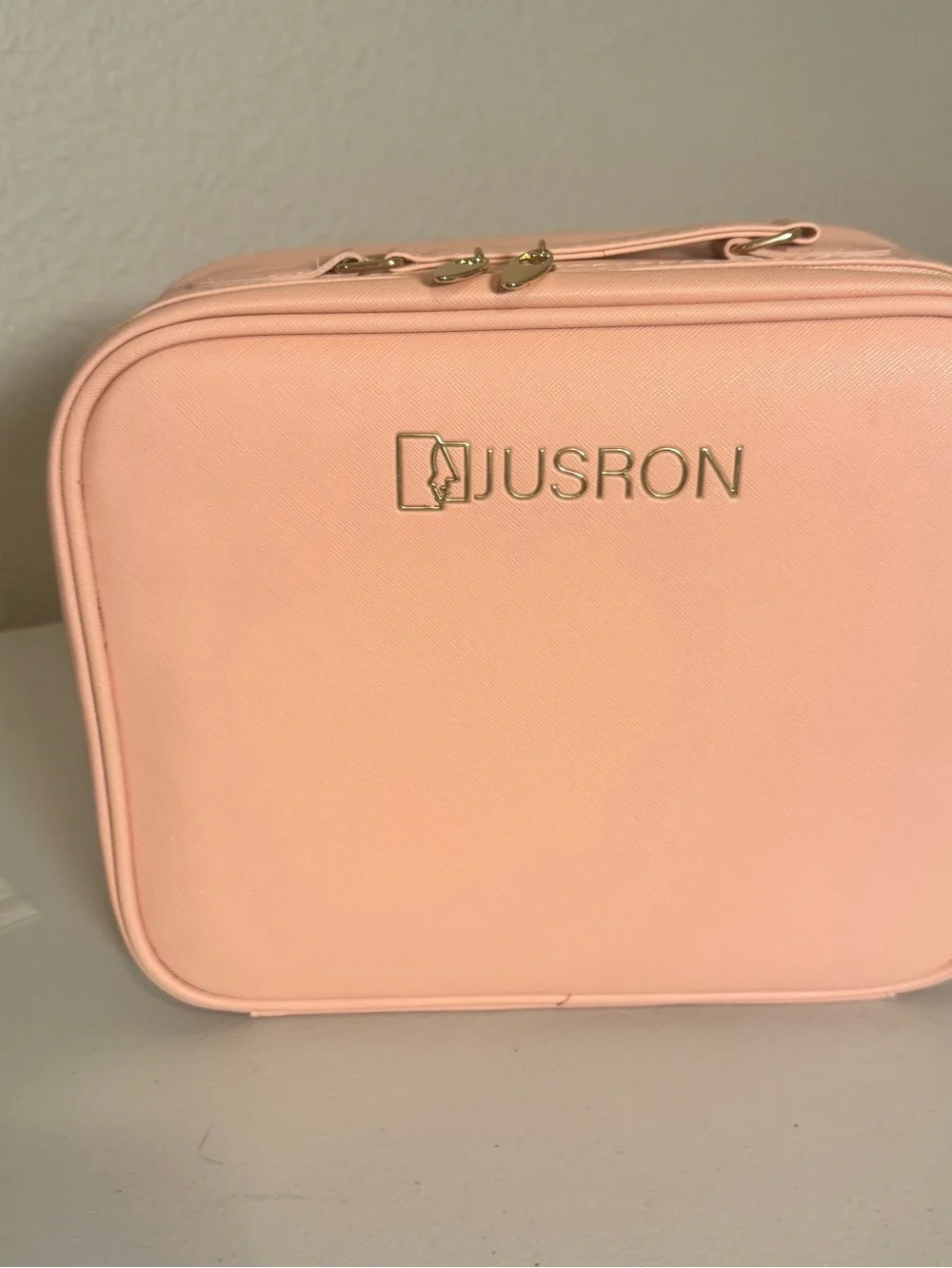 Jusron Pink Beauty Travel Beauty Case Train Case Storage case Lighted Mirror NWT